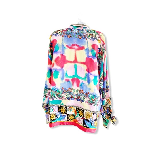 Gianni Versace Sz 42 XL Couture 1990s Silk Shirt - Picture 3 of 6